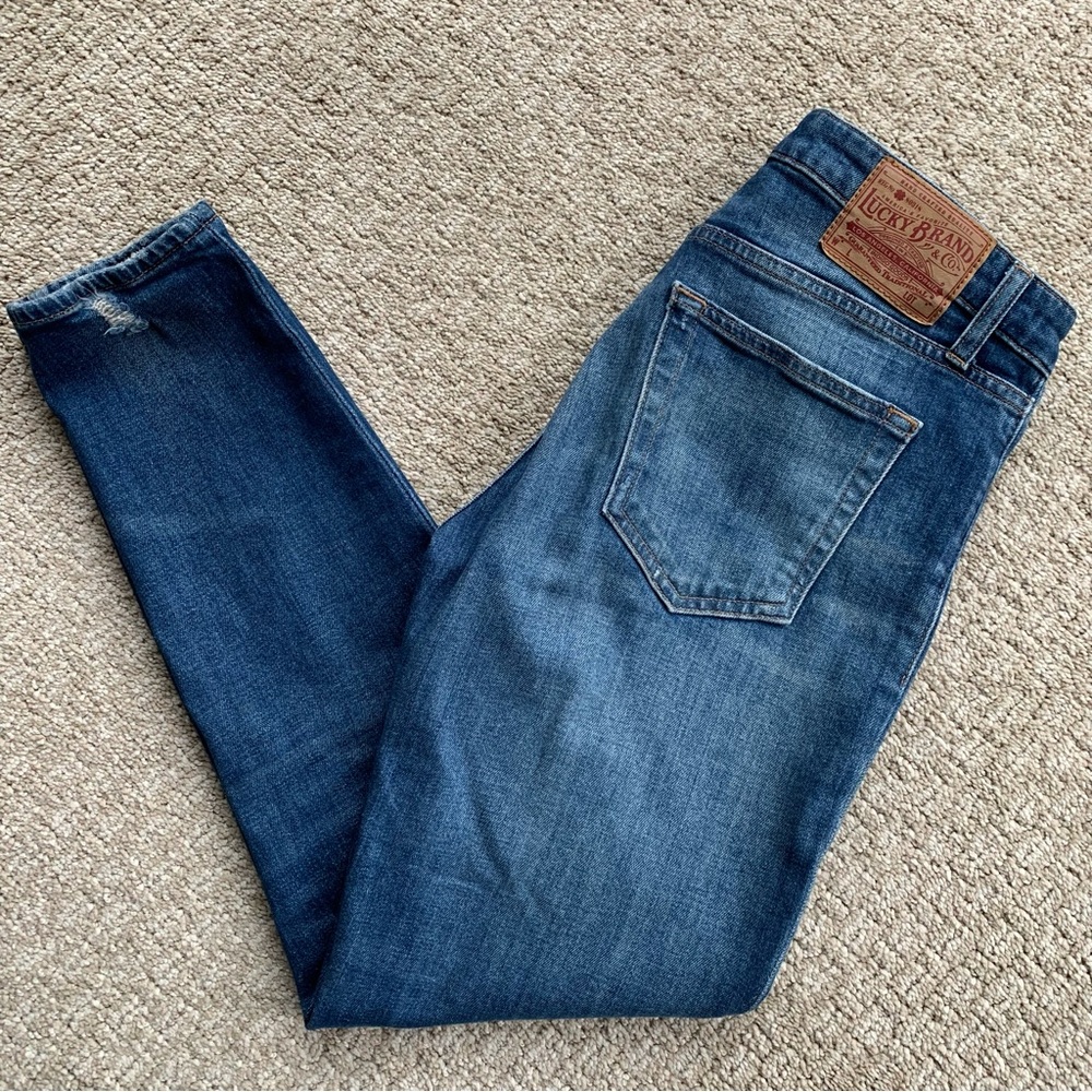 Lucky Brand Sienna Slim Boyfriend Size 0 / 25 Medium Wash distressed